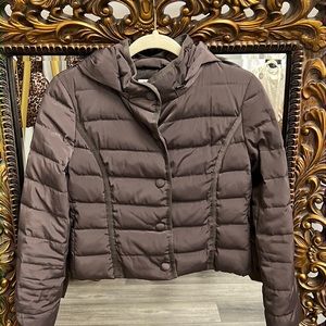 M-Premier Charcoal Brown Puffer Girl's Coat Size 36